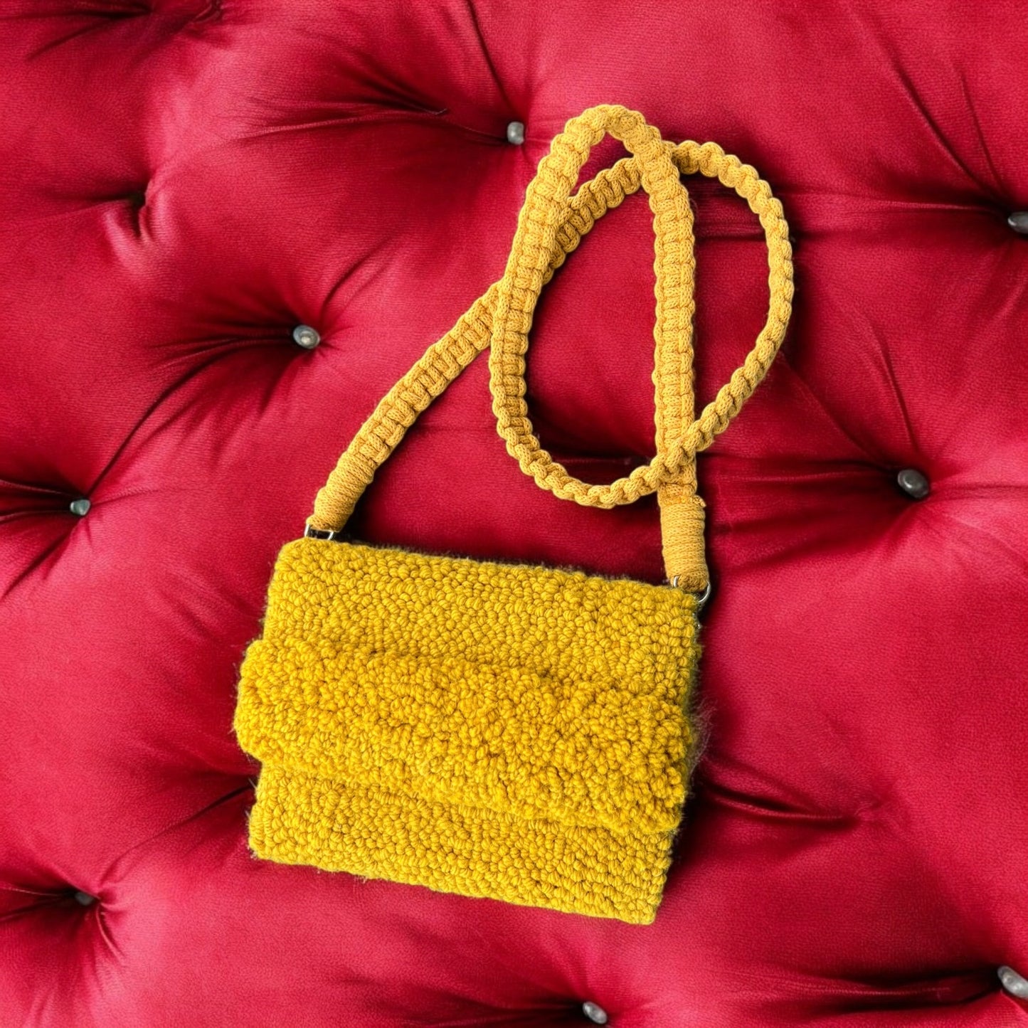 Mustard Clutch with Frill
