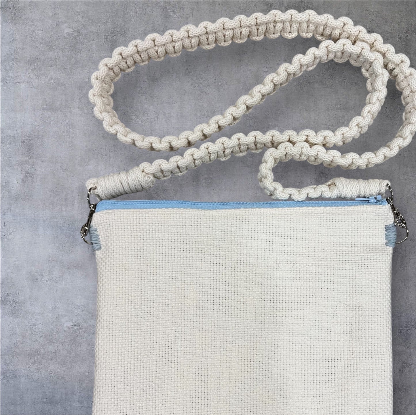 Blue Zipper Purse