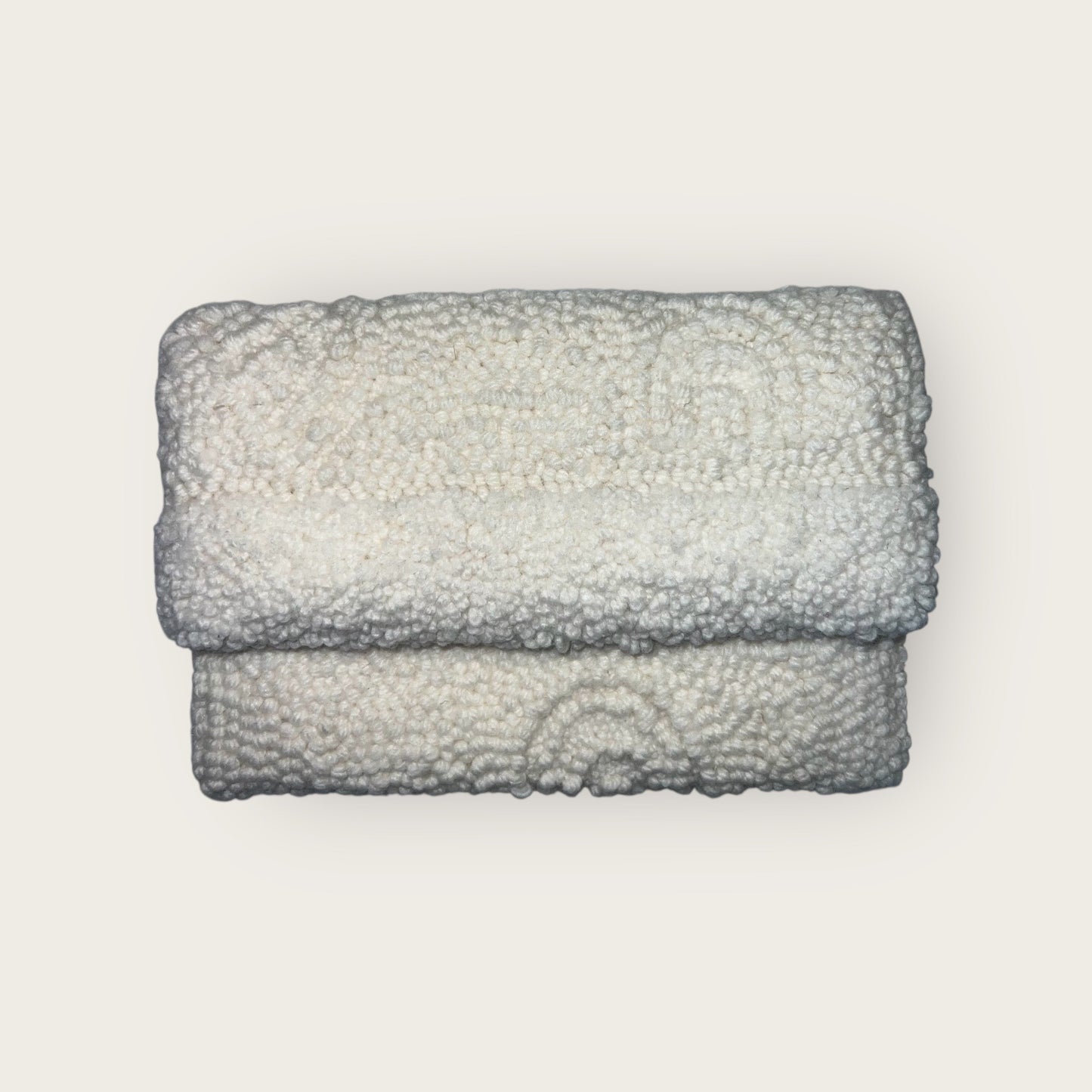 White Clutch with Inverted Design