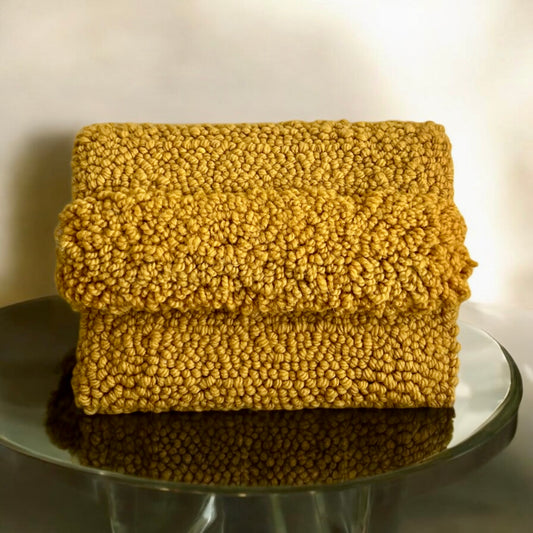 Mustard Clutch with Frill