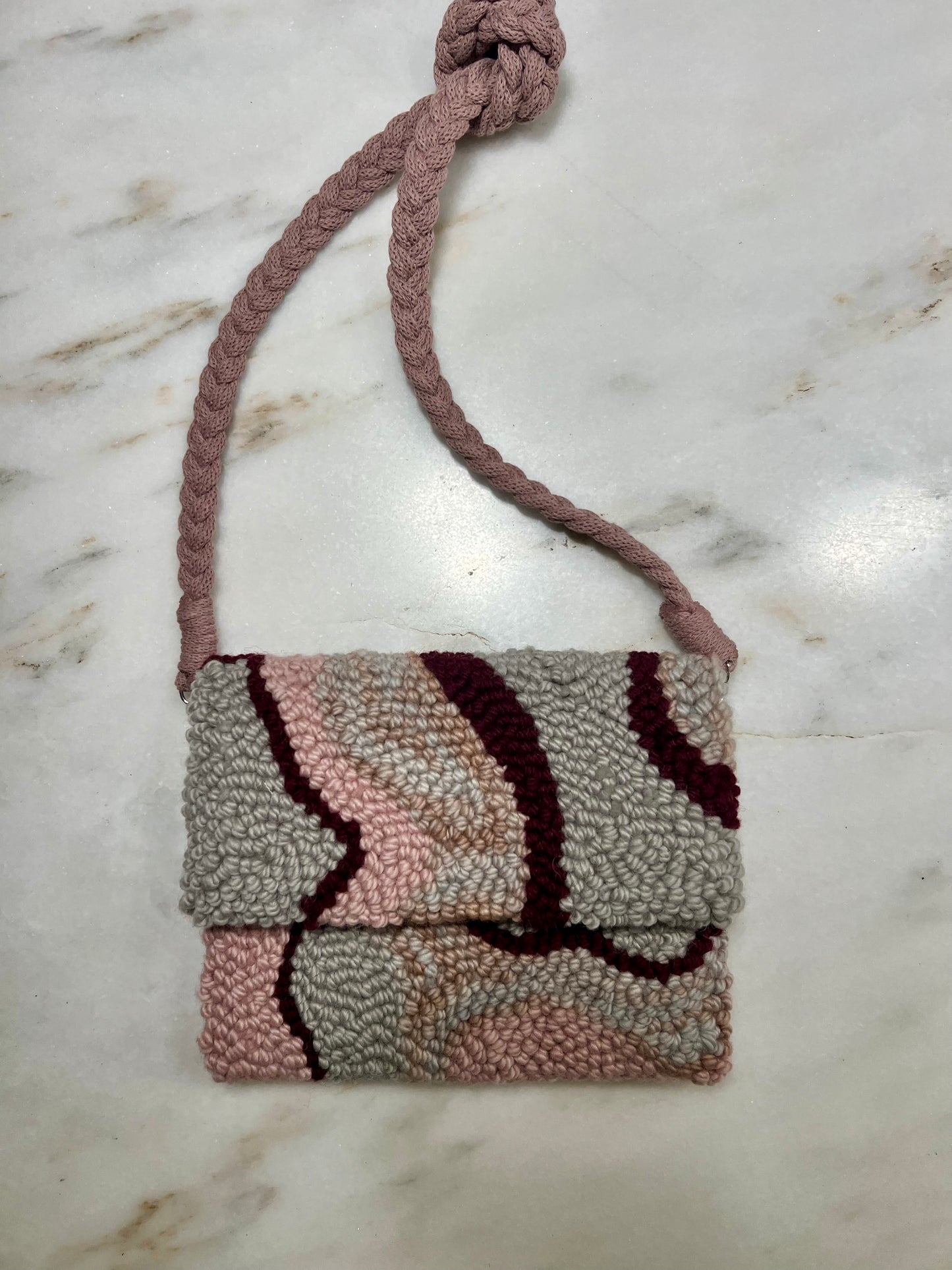 Grey/Raspberry Swirl Clutch