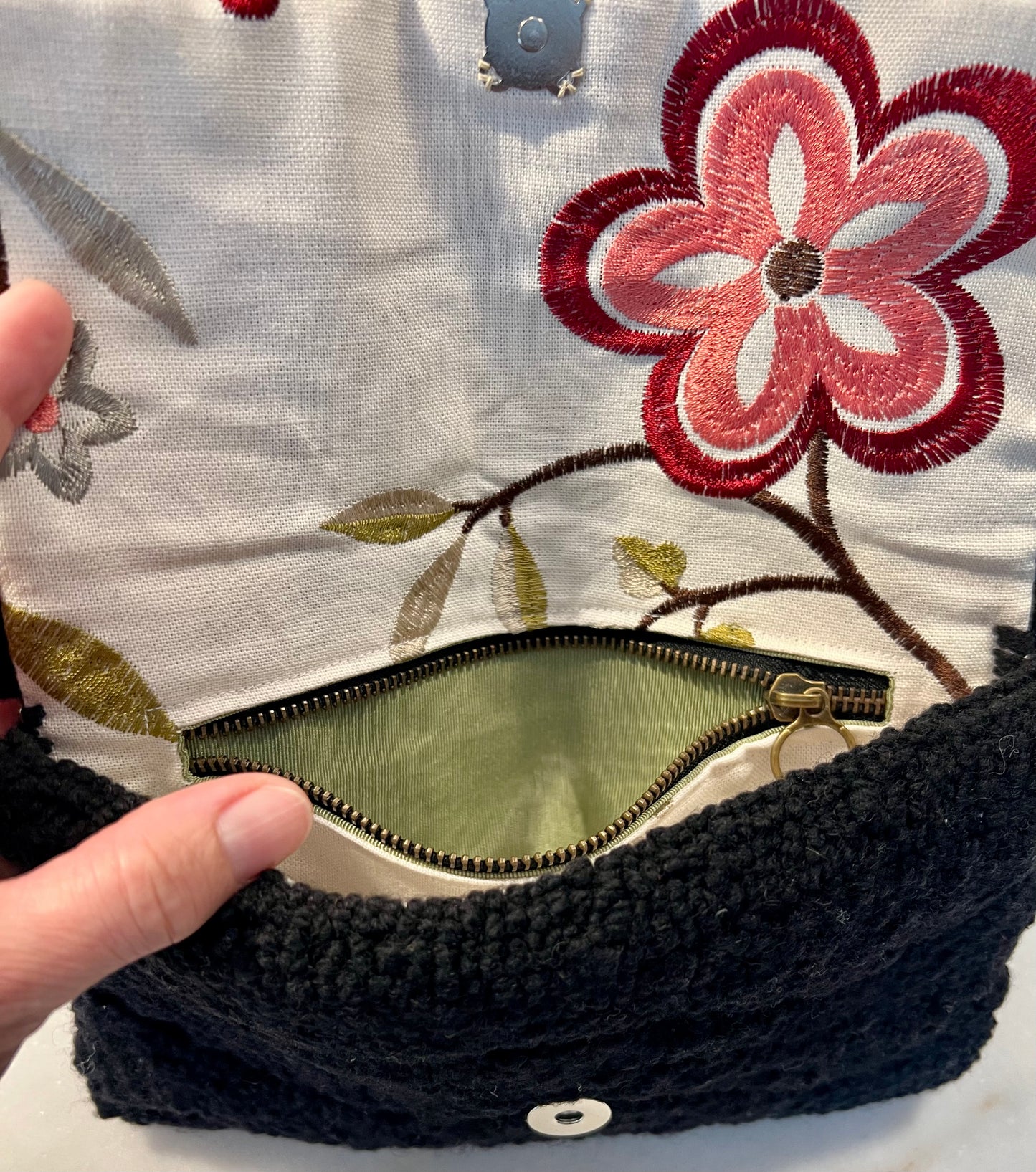 Black Clutch with Inverted Design