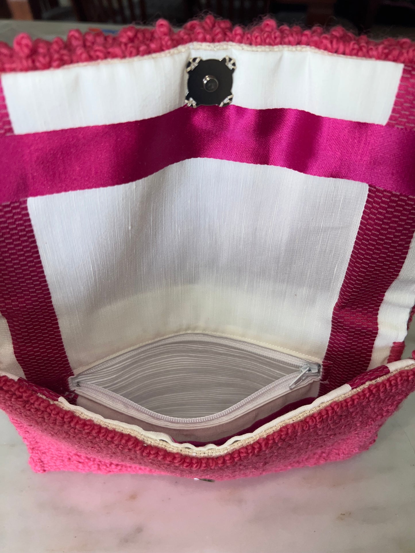 Hot Pink Clutch with Frill