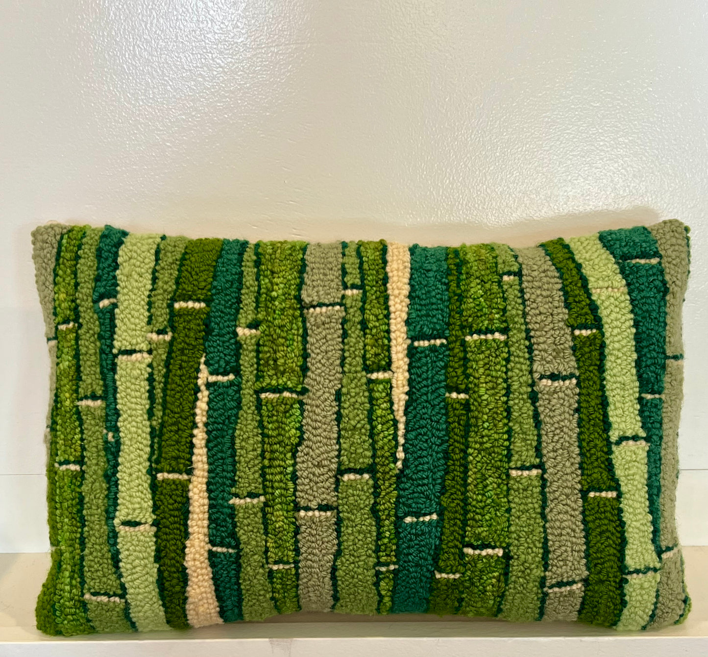 Shades of Green Bamboo Decorative Pillow