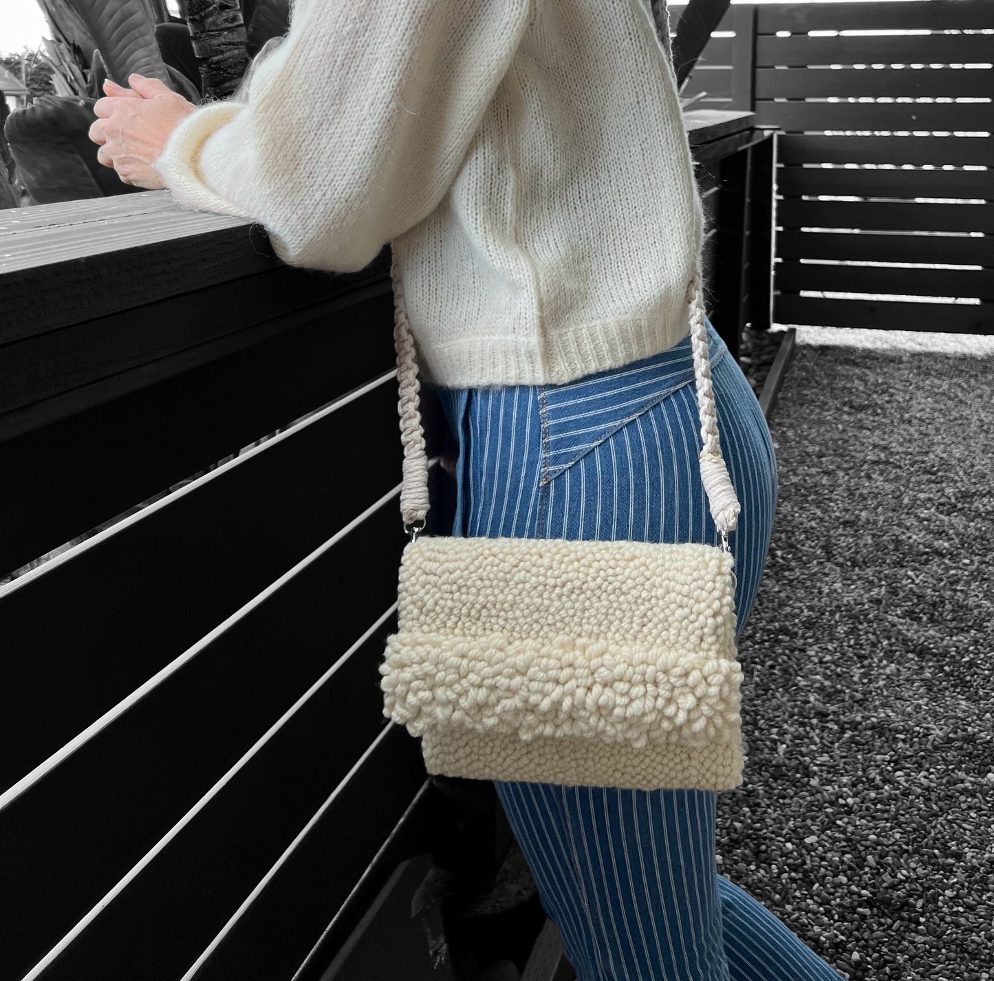 White Clutch with Frill