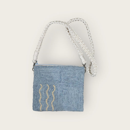 Blue Zipper Purse