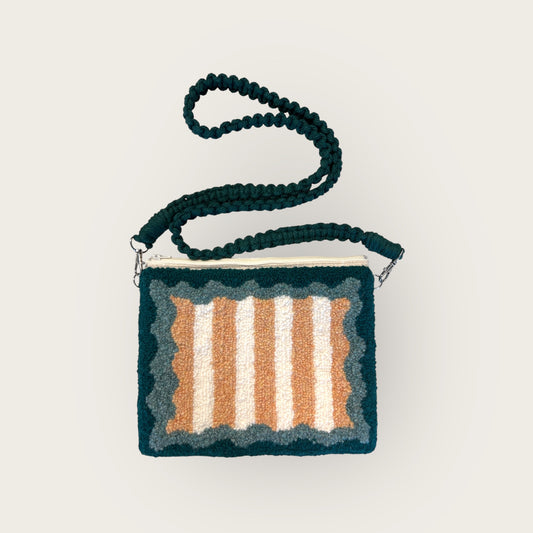 Green and Yellow Zipper Purse