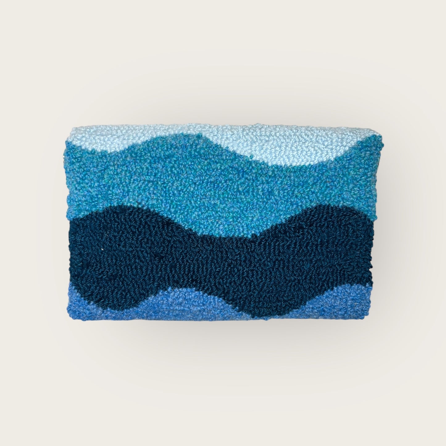 Blue Wavy Clutch with Starfish