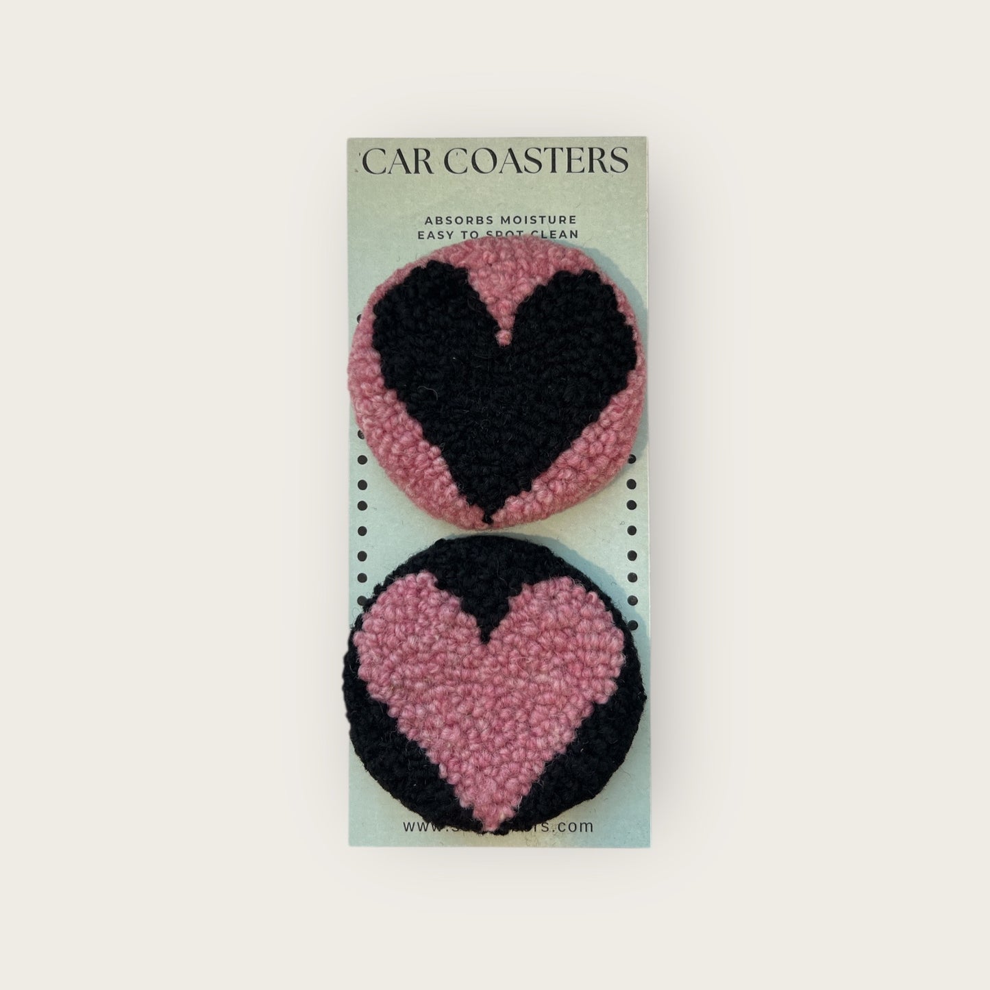 Heart Car Coasters Collection