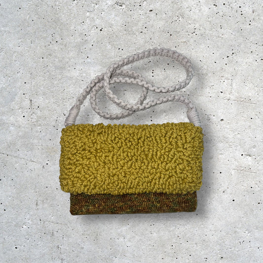 Green Variagated Clutch with Frill