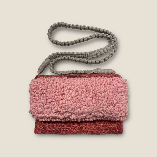 Pink Variagated Clutch with Frill