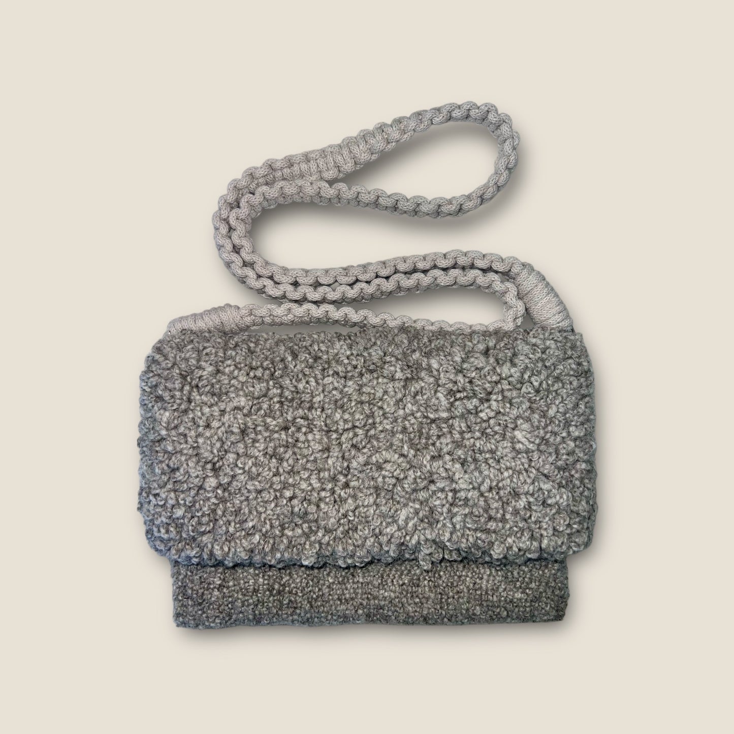 Soft Grey Clutch with Frill