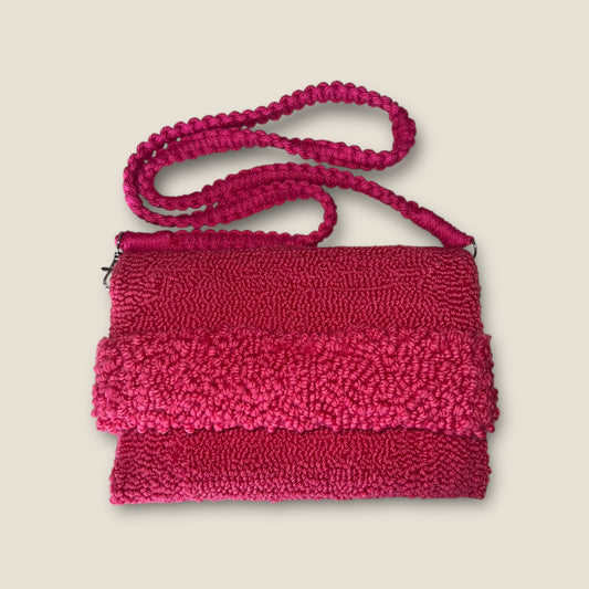 Hot Pink Clutch with Frill