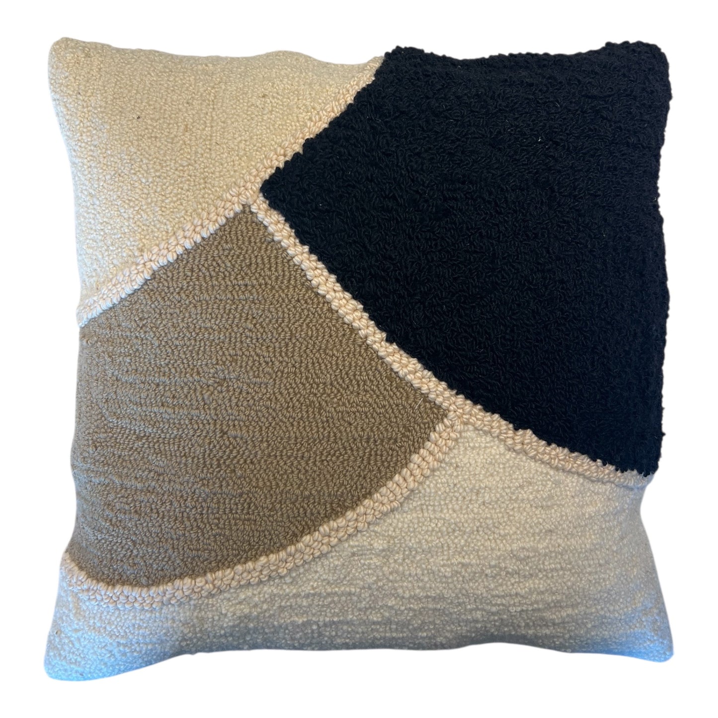 Black, Tan and Cream Decorative Pillow