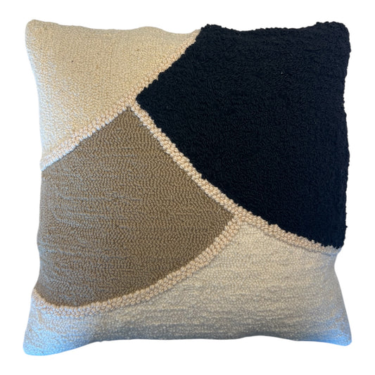 Black, Tan and Cream Decorative Pillow