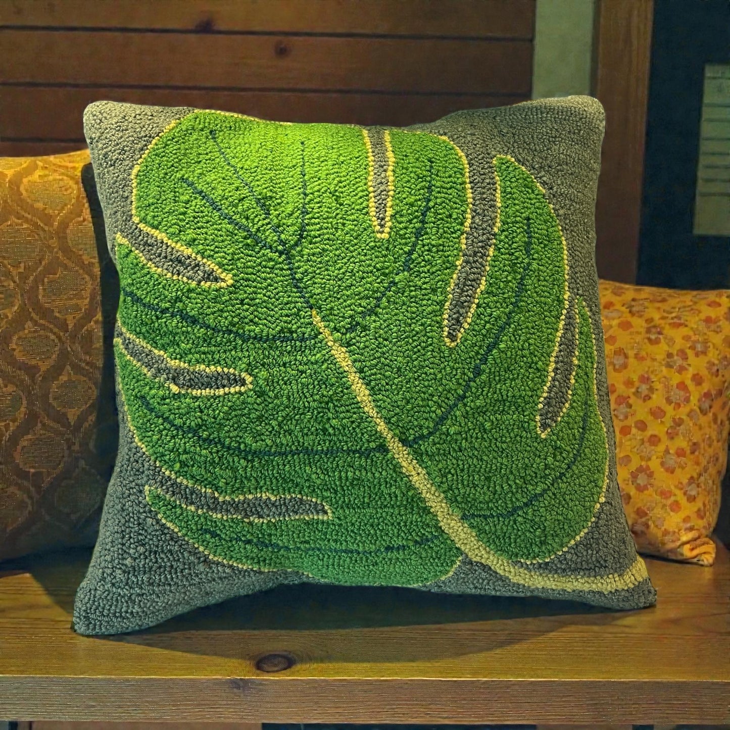 Monstera Leaf Decorative Pillow