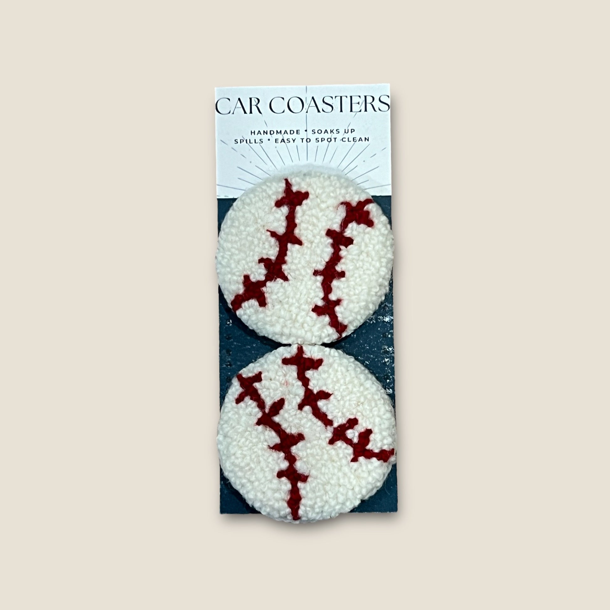 pair made of wool to put in the cup holder of your car for absorbing moisture of drink