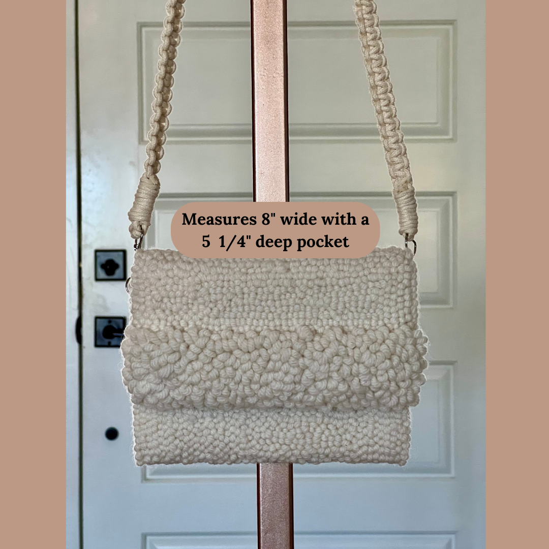 White Clutch with Frill