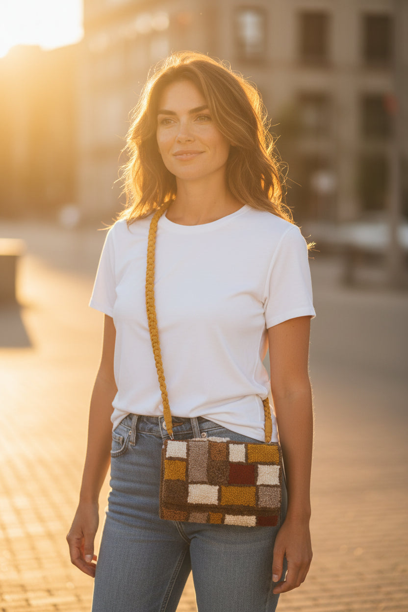 Multi-Colored Patchwork Clutch